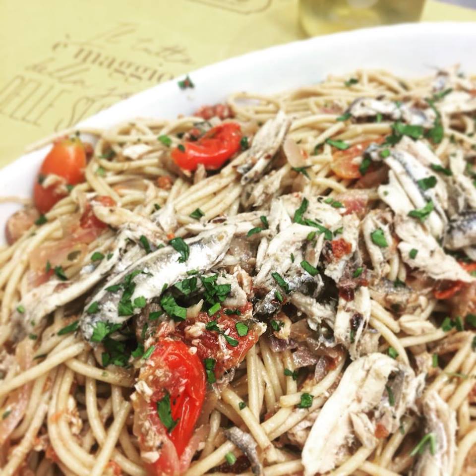 spaghetti farro e alici